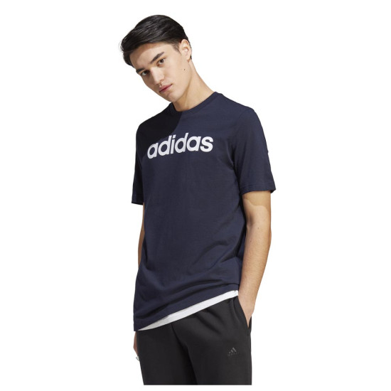 Adidas Ανδρική κοντομάνικη μπλούζα Essentials Single Jersey Linear Embroidered Logo Tee